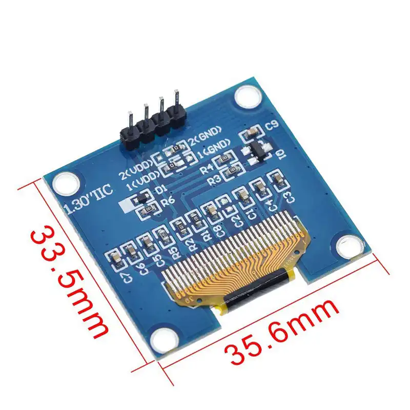 The back side picture of the oled display module