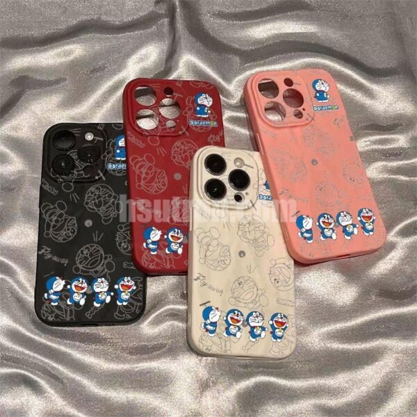 Cmxelcs Doraemon Liquid Silicone Phone Case for iphone 16 pro max