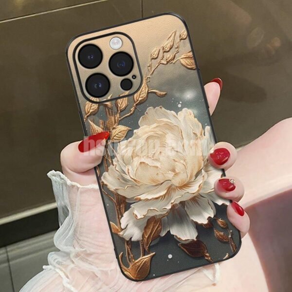 Cmxelcs The Retro Golden Lotus Phone Case for iphone 16 pro max - Image 6